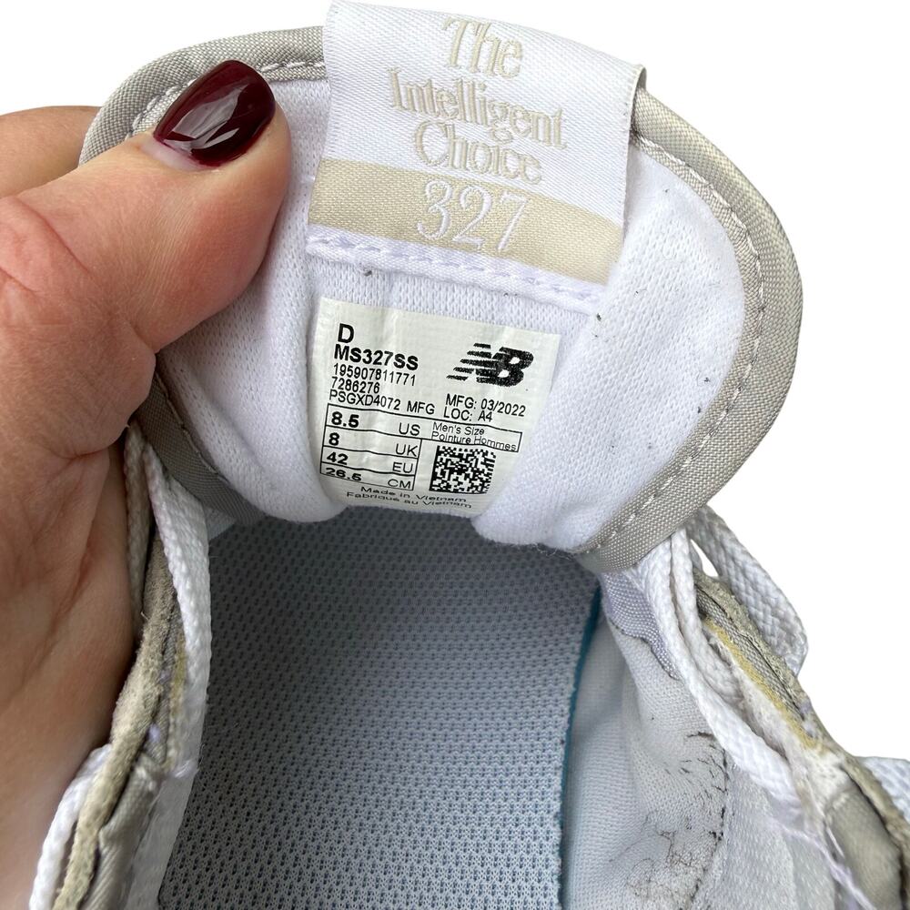 New Balance 327 Rain Cloud/Vibrant Orange Sneakers Women’s Retro - Size 8.5 - Picture 7 of 8